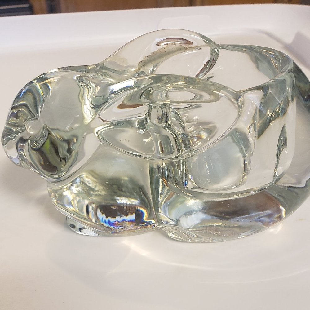 CRYSTAL BUNNY RABBIT VOTIVE CANDLE HOLDER